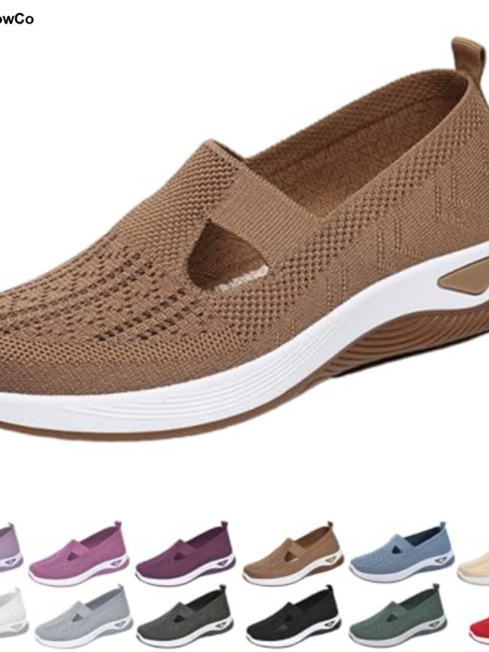Women's Orthopedic Walking Shoes Woven Breathable Slip On Sneakers